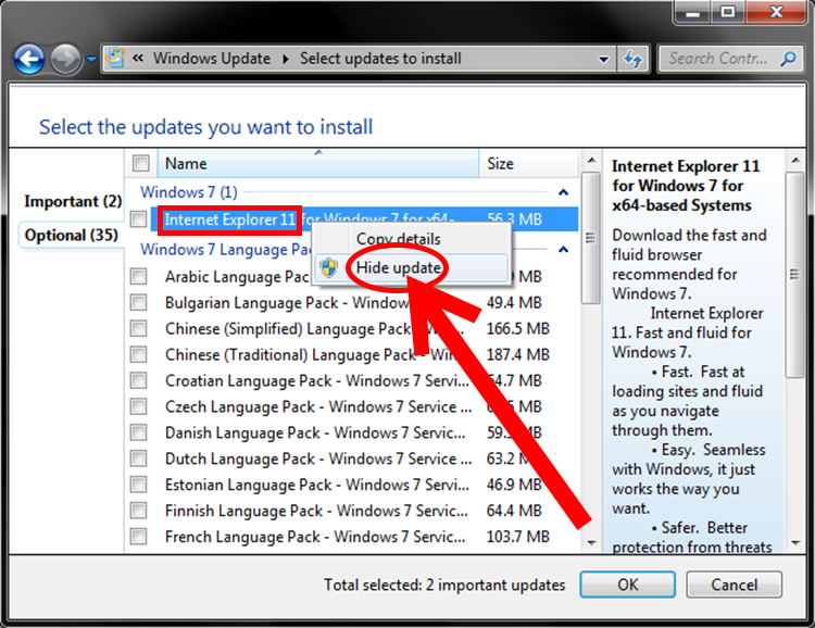 how to update internet explorer for windows 7